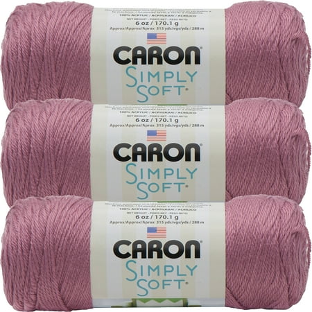 Caron Simply Soft Solids Yarn-Plum Wine, Multipack Of 3