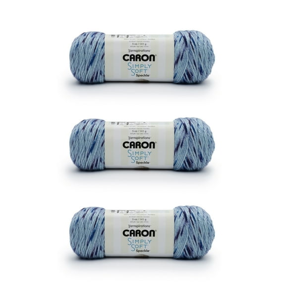 Caron® Simply Soft® Speckle™ #4 Medium Acrylic Yarn, Galaxy 5oz/141g, 235 Yards (3 Pack)