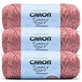 thumbnail image 1 of Caron® Simply Soft Sunkissed™ #4 Worsted (Medium) Acrylic Yarn, Plum Tonal 5oz/141g 248 Yards (3 Pack), 1 of 2