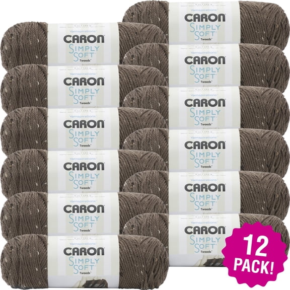 Caron Simply Soft Tweeds Yarn 12/Pk-Taupe