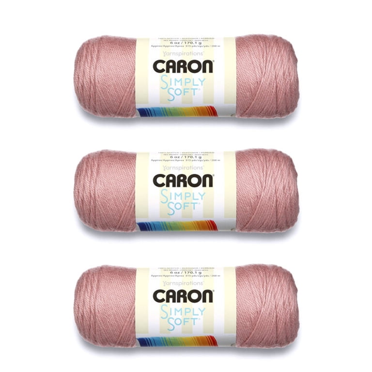 Caron Simply Soft Victorian Rose Yarn - 3 Pack, 170g/6oz, 315