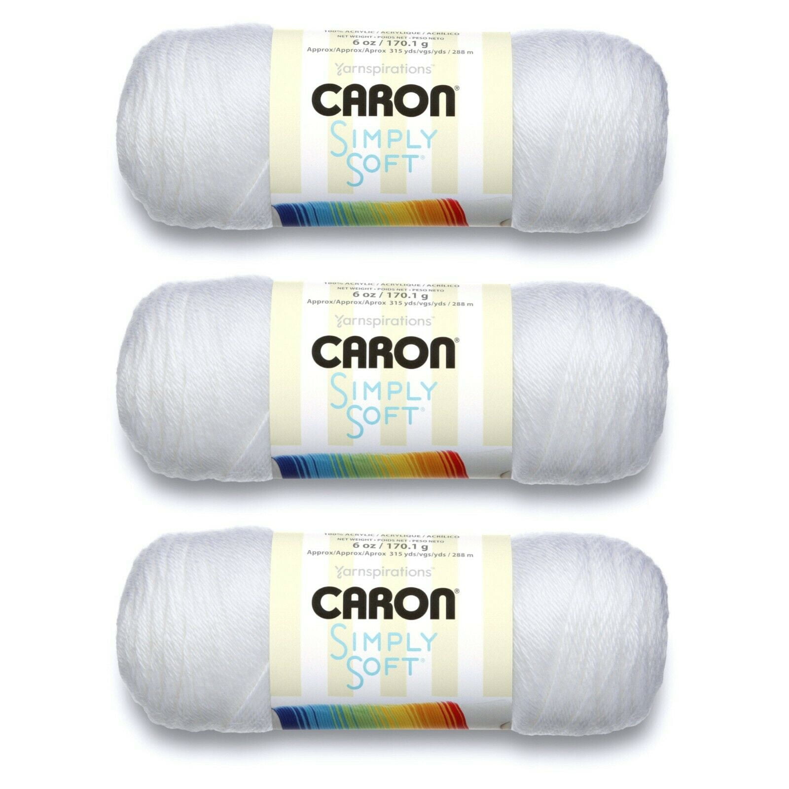Caron Simply Soft Solids Yarn, 6oz, Gauge 4 Medium, 100% acrylic - Green -  Machine Wash & Dry