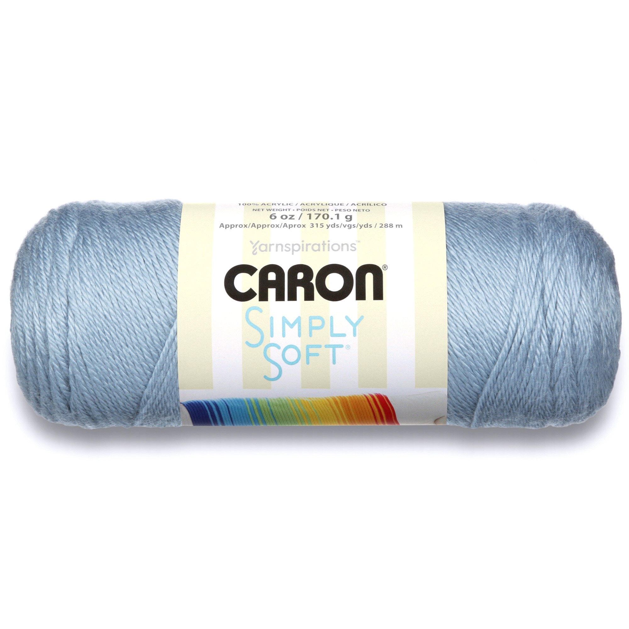 Caron® Simply Soft® Yarn, #4 Medium Acrylic Yarn, 6oz/170g, 315 yds, Light Country Blue