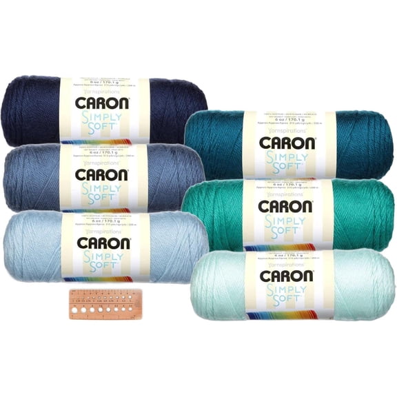 Caron Simply Soft Yarn Assortment (Ocean Tides)