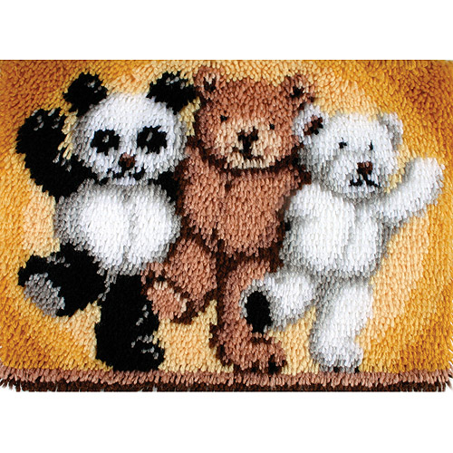 Caron WonderArt Dancing Bear Latch Hook Kit