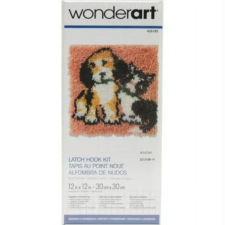 Caron Wonderart Latch Hook Kit 12"X12"-Best Friends