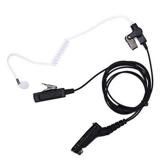 Caroo 2 Wire Surveillance Kit Eeapiece Headset with PTT Mic for Motorola MTP850 XPR 6350 6550 7380 7350 7550 7580 APX 6000 4000 8000 7000 XiR-P8200 XiR-P8268 Walkie Talkie 2 Way Radio