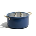 thumbnail image 1 of Carote 8QT Tri-Ply Stainless Steel Stock Pot with Lid, Large Soup Pot for All Stovetops, Blue, 1 of 7