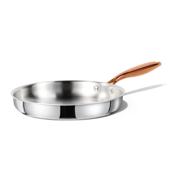 Carote 12'' Tri-Ply Stainless Steel Frying Pan, Induction Compatible Cookware for Kitchen