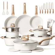CAROTE 39-Piece Nonstick Pots and Pans Set, Induction Cookware Set with Granite Coating & Knife