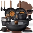 thumbnail image 1 of Carote 27-Piece Nonstick Cookware Set, Pots and Pans Set with Detachable Handle, Induction Compatible, Oven & Dishwasher Safe, Black, 1 of 7