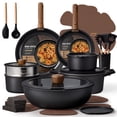 thumbnail image 1 of CAROTE 27-Piece Nonstick Cookware Set, Pots and Pans Set with Detachable Handle, Induction Compatible, Oven & Dishwasher Safe, Black, 1 of 7