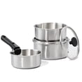 thumbnail image 1 of Carote 6 Pcs Stainless Steel Saucepan Set, Saucepans with Detachable Handle, Oven Safe, Induction Ready, Stackable Cookware, Kitchen Cooking Set, 1 of 7
