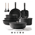 thumbnail image 1 of Carote 20 Pcs Nonstick Cookware Sets, Pots and Pans Set with Detachable Handle, Grey, 1 of 7