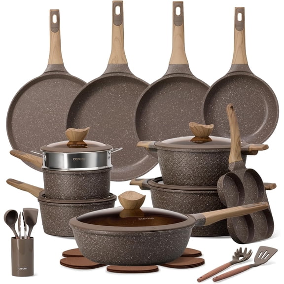 Carote 26PCS Pots and Pans Non Stick, Induction Cookware Sets Pot and Pan, Nonstick Kitchen Cooking