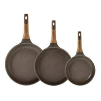Carote 3-Piece Nonstick Frying Pan Set, 8", 9.5" & 11" Granite Skillets, Induction Cookware Essentials