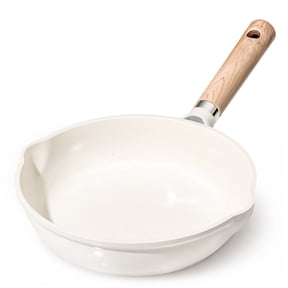 CAROTE Ceramic Nonstick Frying Pan 8" Skillet with Induction, Non Toxic Fry Pan, Egg Omelet Pan Compatible for All Stoves, Bon Appetit, White Granite