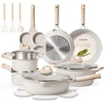 thumbnail image 1 of Carote Nonstick Cookware Set 21-Piece,Kitchen Pots and Pans Set,Stay-Cool Handles, Induction Compatible,Cookware Set for RV and Camping,Beige, 1 of 7