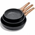 thumbnail image 1 of Carote 3-Piece Nonstick Frying Pan Set, 8", 9.5" & 11" Skillets, Induction Compatible Cookware, 1 of 5