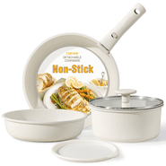 Carote 6 Pcs Nonstick Pots and Pans, Cookware Set with Detachable Handle