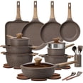 thumbnail image 1 of Carote Nonstick Ceramic Cookware Set 11-Piece,Kitchen Pots and Pans Set,Stay-Cool Handles,Induction Compatible,Cookware Set for RV and Camping, White, 1 of 8