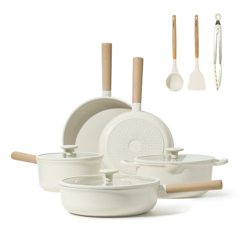 Carote Nonstick Pots and Pans Set, 11 Pcs Induction Kitchen Cookware  Sets(Ceramic)