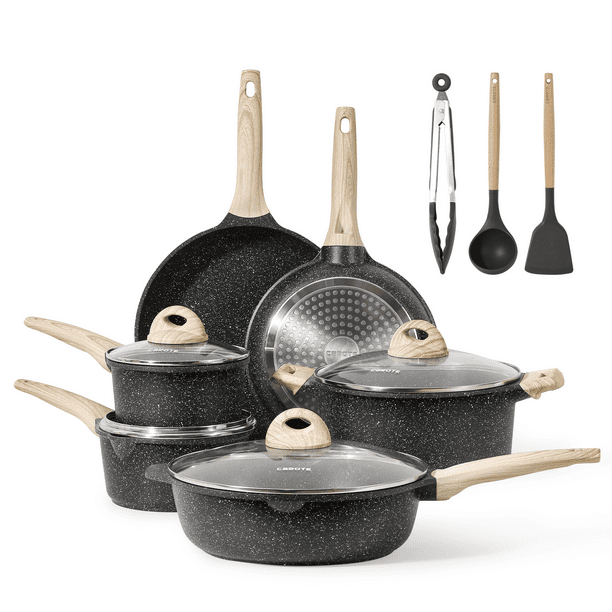Carote Nonstick Pots and Pans Set, 13 Pcs Induction Kitchen Cookware ...