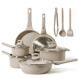 Styled Settings White Pots and Pans Set Nonstick-15 Piece Luxe White  Cookware Set PFOA Free Non Toxic,Oven Safe,Induction Safe Cooking Pot with  Strainer Lid,Gold Cooking Utensils,Gold Pots & Pans… 