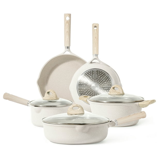 Carote Nonstick Pots and Pans Set, 8 Pcs Induction Kitchen Cookware ...