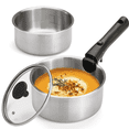thumbnail image 1 of Carote 4 Pcs Stainless Steel Saucepan Set, Saucepans with Detachable Handle, Oven Safe, Induction Ready, Stackable Cookware, Kitchen Cooking Set, 1 of 7