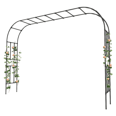 Carotex Garden Arch, 126''x94.5'' Arbor Trellis, Trellis for Climbing Plants Outdoor, Garden Arch Arbor for Flower, Climbing Vine Vegetable, Fruit and Lawn(Black)