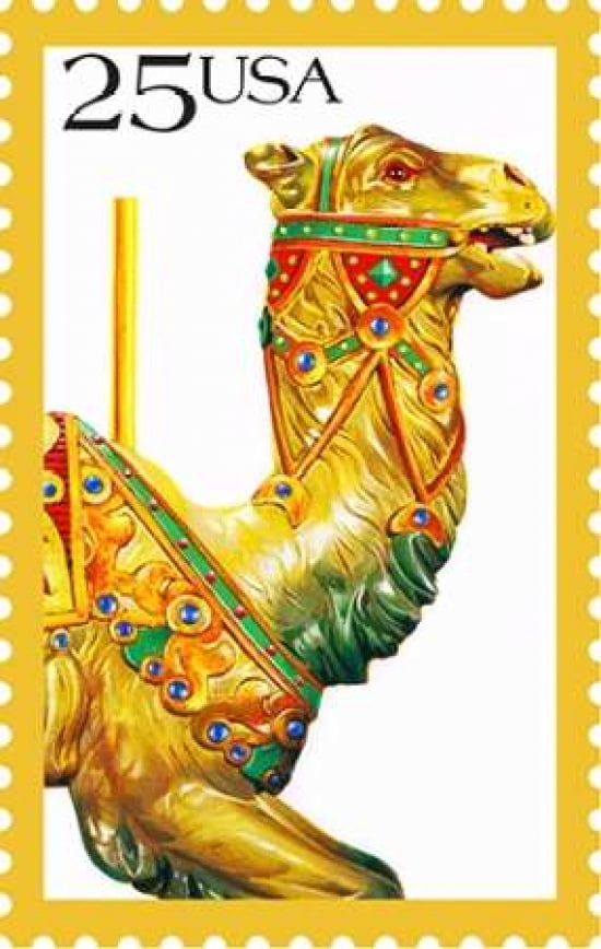 Carousel Animals Camel Canvas Art - US POSTAL SERVICE (12 x 18)