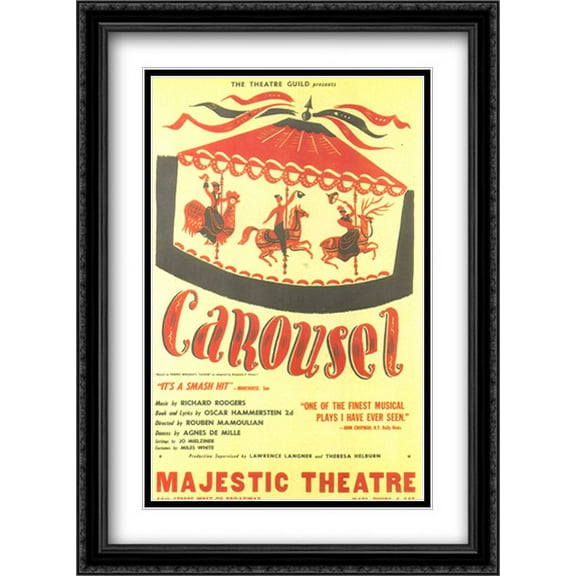 Carousel (Broadway) 28x38 Double Matted Large Black Ornate Framed Show Poster Art Print