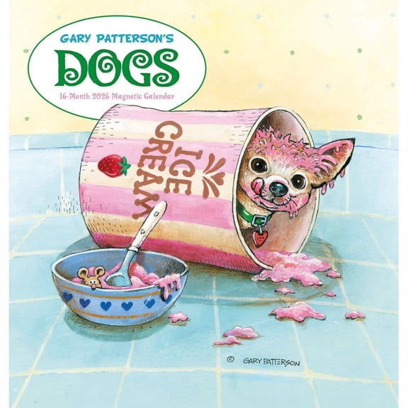 Carousel Calendars, Dogs 2026 Magnetic Calendar by Gary Patterson