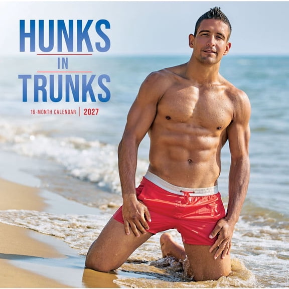 Carousel Calendars, Hunks in Trunks 2027 Wall Calendar
