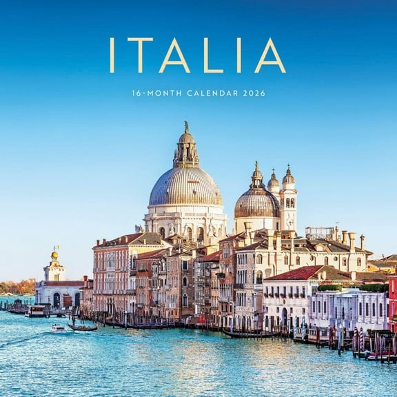 Carousel Calendars, Italia 2026 Wall Calendar, 12'' X 12'', 16-Month Calendar with Stapled Binding