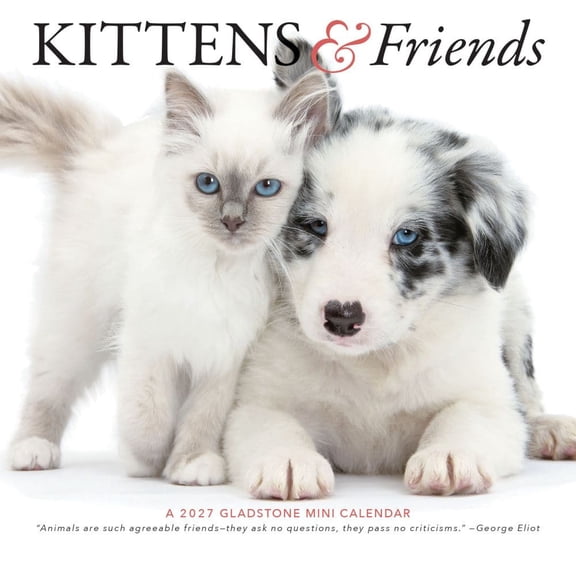 Carousel Calendars, Kittens and Friends 2027 Mini Wall Calendar by Gladstone Media