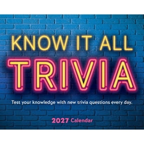 Carousel Calendars, Know-it-All Trivia 2027 Desk Calendar