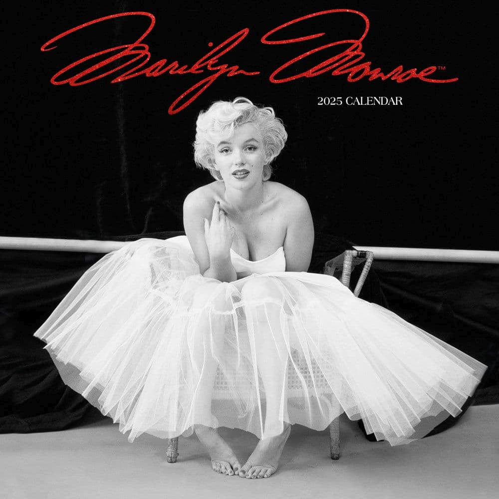 Carousel Calendars, Marilyn Monroe Black and White 2025 Wall Calendar