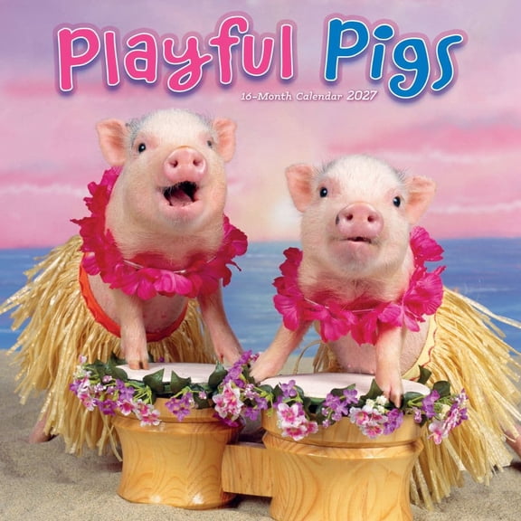 Carousel Calendars, Playful Pigs 2027 Wall Calendar