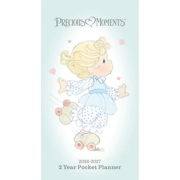 Carousel Calendars, Precious Moments 2 Year Pocket 2026 Planner, 3.54'' X 6.5'', 16-Month Calendar with Stapled Binding