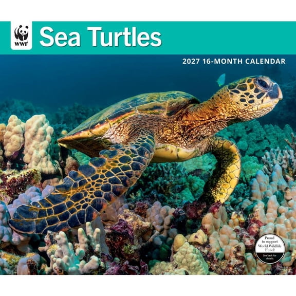 Carousel Calendars, WWF Sea Turtles 2027 Wall Calendar