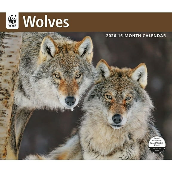 Carousel Calendars, Wolves WWF 2026 Wall Calendar