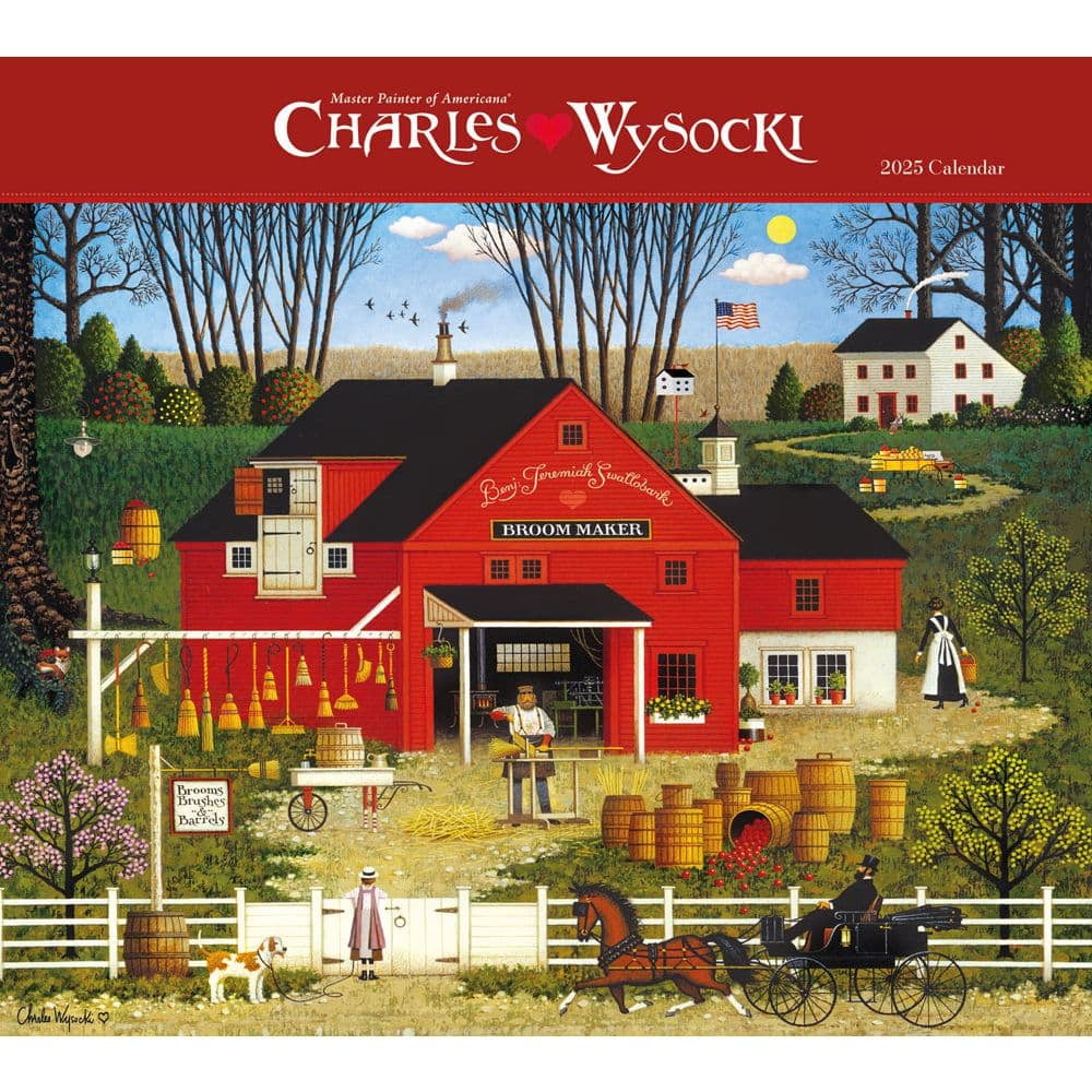 Carousel Calendars, Wysocki Americana Deluxe 2025 Wall Calendar