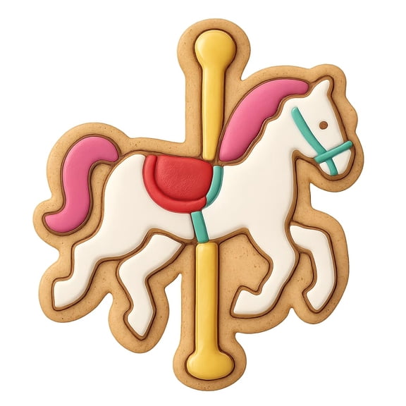 Carousel Horse Cookie Cutter & Stamp, Fondant & Clay - 4x3.2
