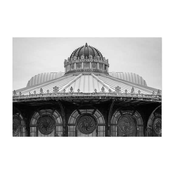 Carousel House B&W - Asbury Park New Jersey Photography Unframed Wall Art Print 5 x 7 inches