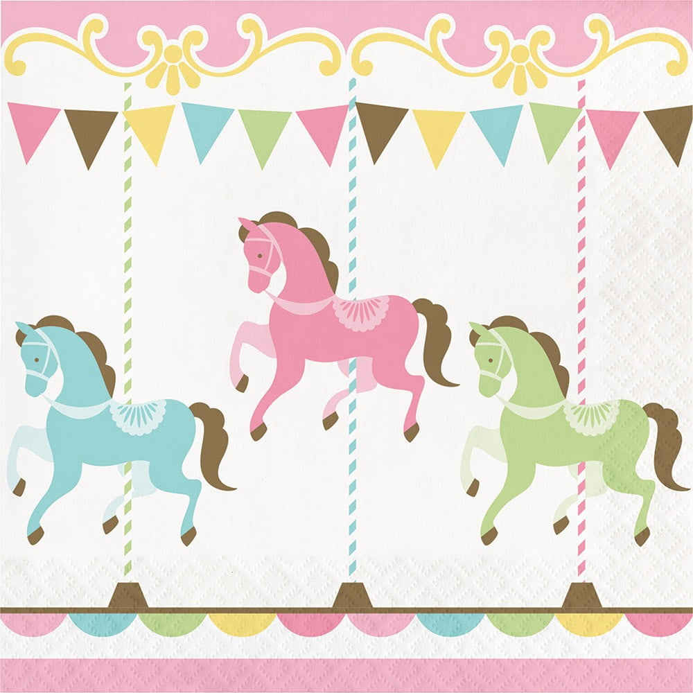 Carousel Lunch Napkins (16 Count) - Walmart.com