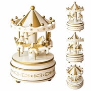 Carousel Music Box Carousel Party Decorations with Colorful Lights & Melody Merry Go Round Horse Figurine Centerpiece Birthday Christmas Wedding Gift for Girls Women Daughter