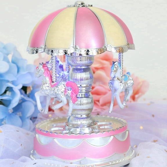 Youersen Carousel Music Box, Changing Lights for Women, Perfect for Birthday and Christmas