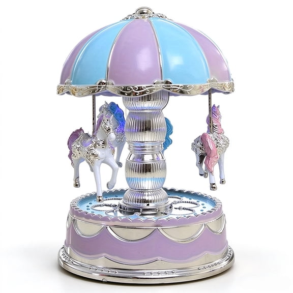 Youersen Carousel Music Box, Changing Lights for Women, Perfect for Birthday and Christmas